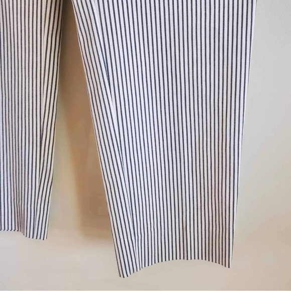 Anne Klein slim crop pull on pants stripped 10 - Picture 6 of 11